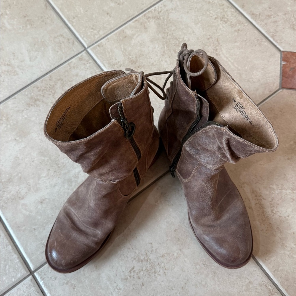 Sofft Taupe Lace Up Boots